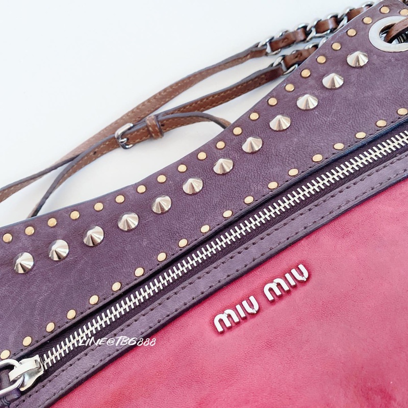 Miu Miu 鉚釘撞色包-7