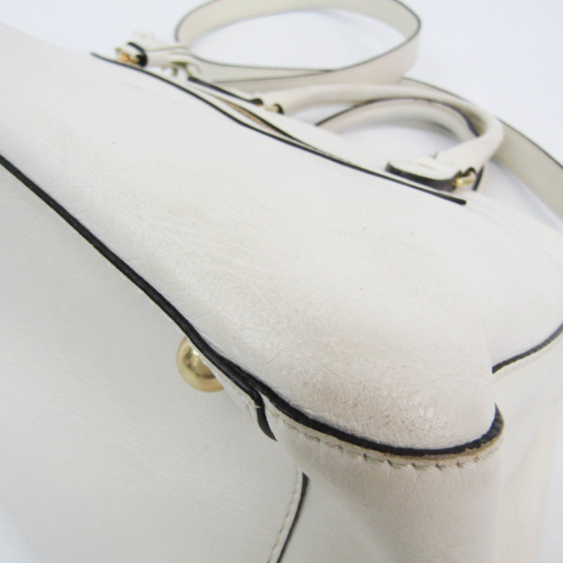 【日本直送】J&M Davidson 女士皮革手提包，單肩包 奶油色-5