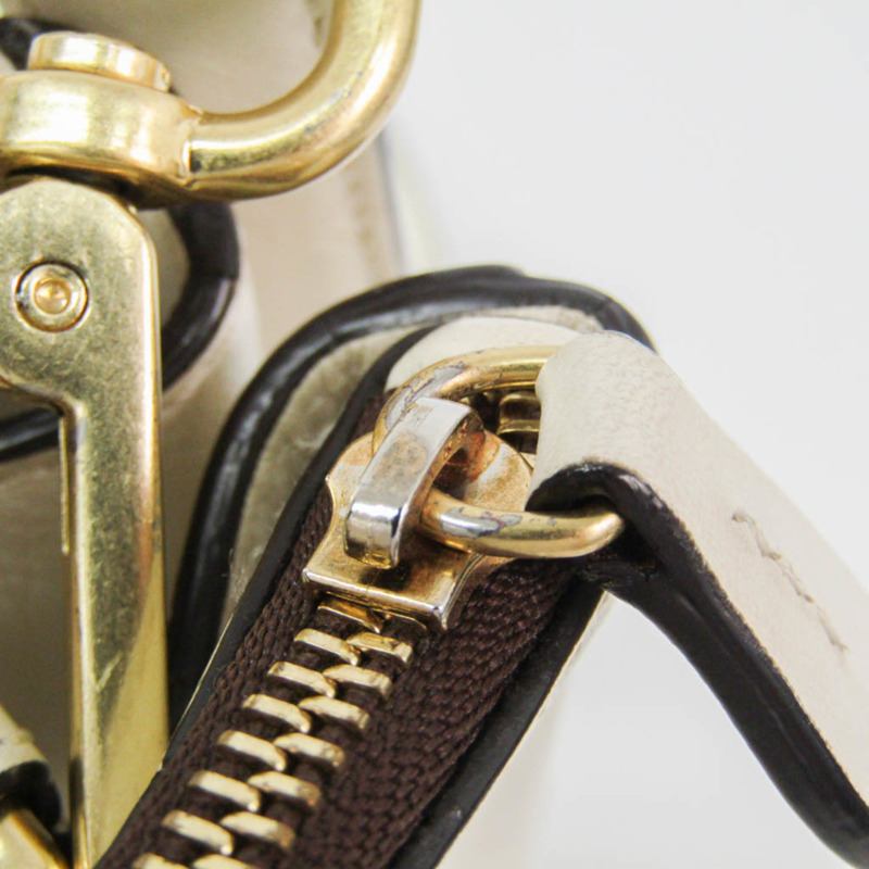 【日本直送】J&M Davidson 女士皮革手提包，單肩包 奶油色-11