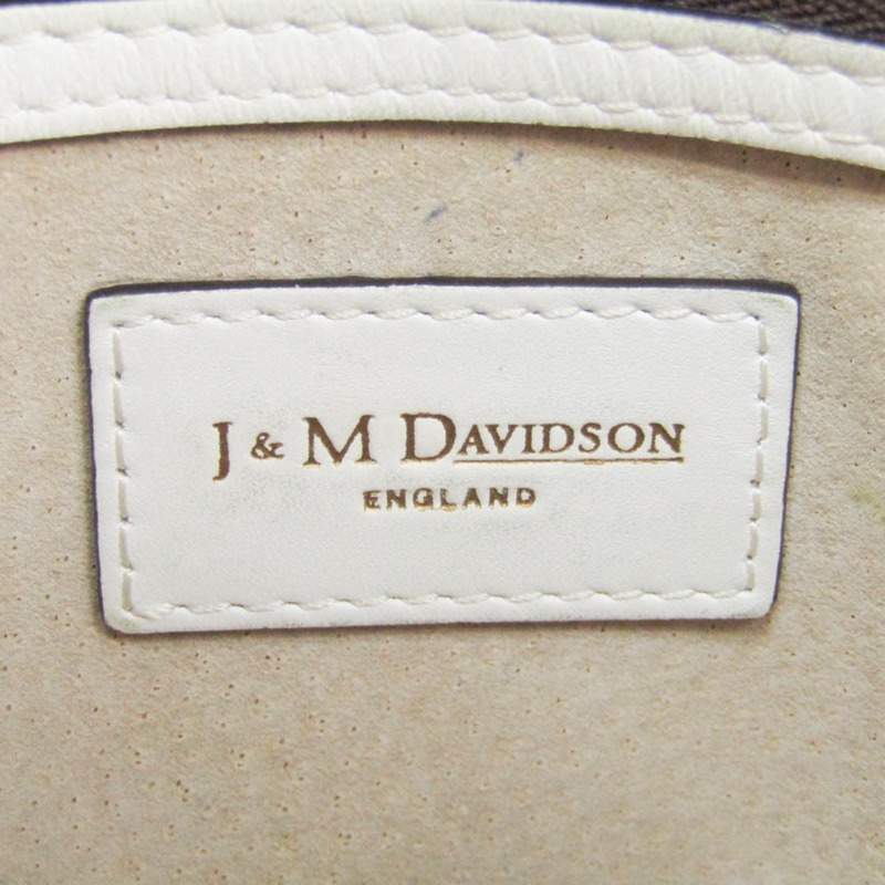 【日本直送】J&M Davidson 女士皮革手提包，單肩包 奶油色-13