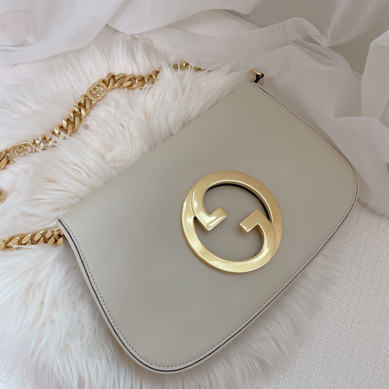 Gucci Blondie系列肩背包.優雅白。手拿包.腋下包.肩背.斜背-0