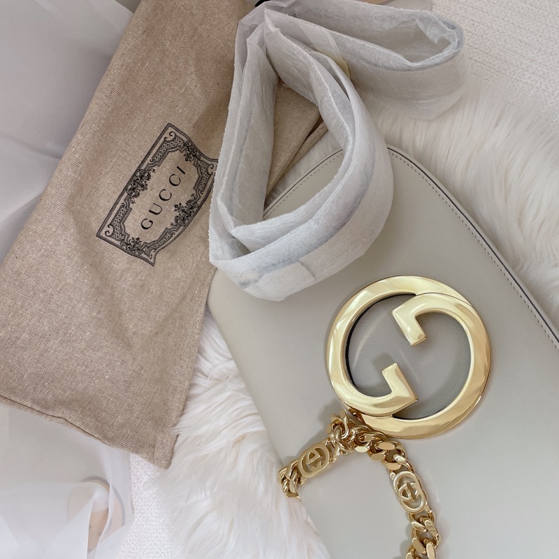 Gucci Blondie系列肩背包.優雅白。手拿包.腋下包.肩背.斜背-6