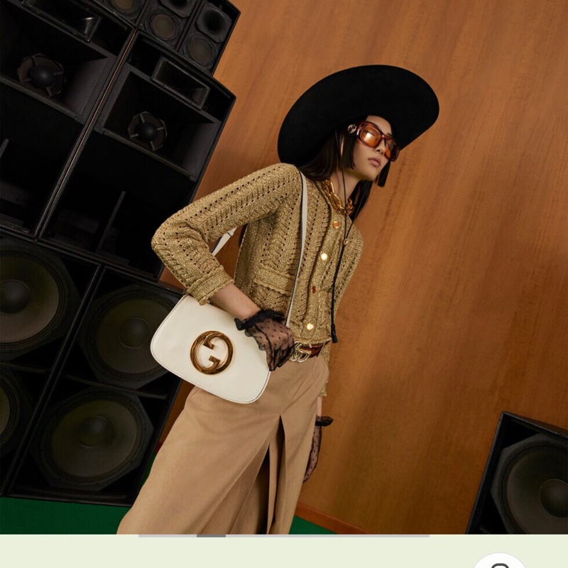 Gucci Blondie系列肩背包.優雅白。手拿包.腋下包.肩背.斜背-8