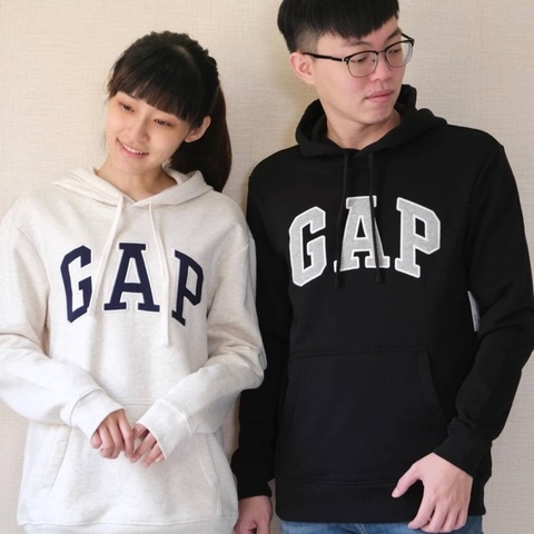 GAP 男版 經典文字款 (內刷毛) 帽Tee