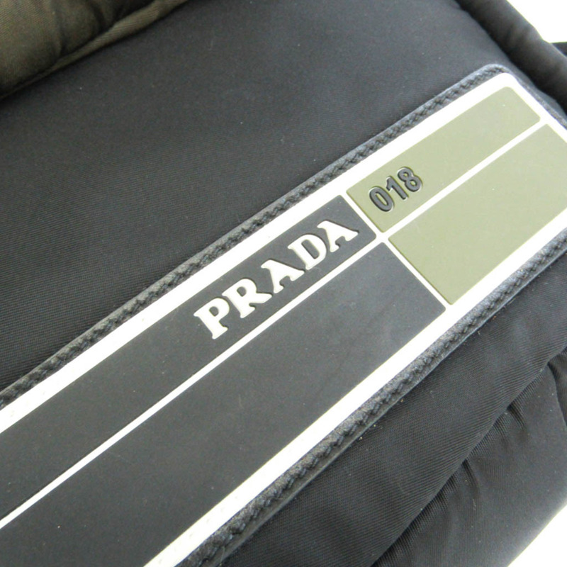 【日本直送】Prada 2VZ044 男款，女款尼龍雙肩包 黑色，卡其色-5