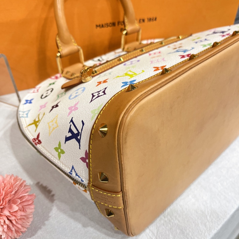 Louis Vuitton LV 村上隆 白色33彩 alma 艾瑪 手提包-3