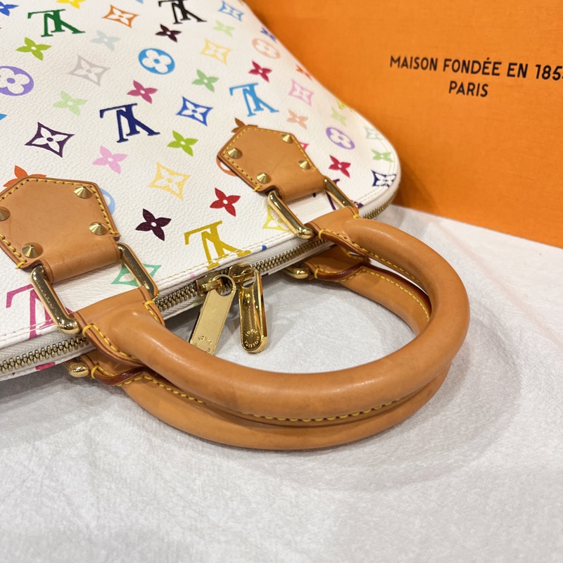 Louis Vuitton LV 村上隆 白色33彩 alma 艾瑪 手提包-6