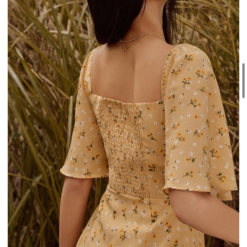 Mercci22碎花造型洋裝(w/f 浪花聯名款)s 全新-2