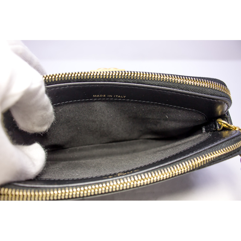 【日本直送】CHANEL 男孩黑色魚子醬鏈條錢包 WOC 拉鍊單肩包-9