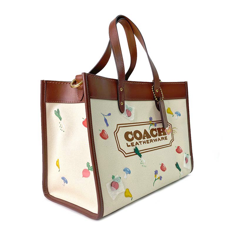 【COACH】coach 專櫃 field 30 garden tote 刺繡款托特包-2