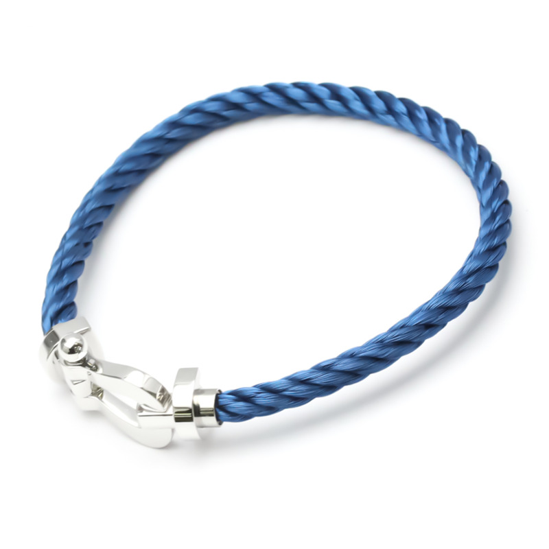 【日本直送】拋光 FRED Force 10 大號型號 #17 18K 白金鋼手鍊 BF553307-1