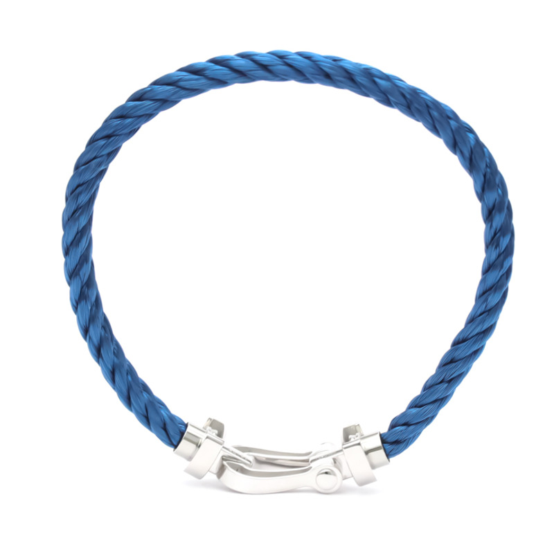 【日本直送】拋光 FRED Force 10 大號型號 #17 18K 白金鋼手鍊 BF553307-3