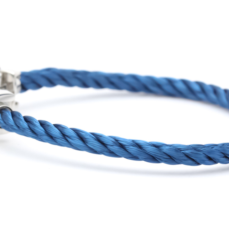 【日本直送】拋光 FRED Force 10 大號型號 #17 18K 白金鋼手鍊 BF553307-4