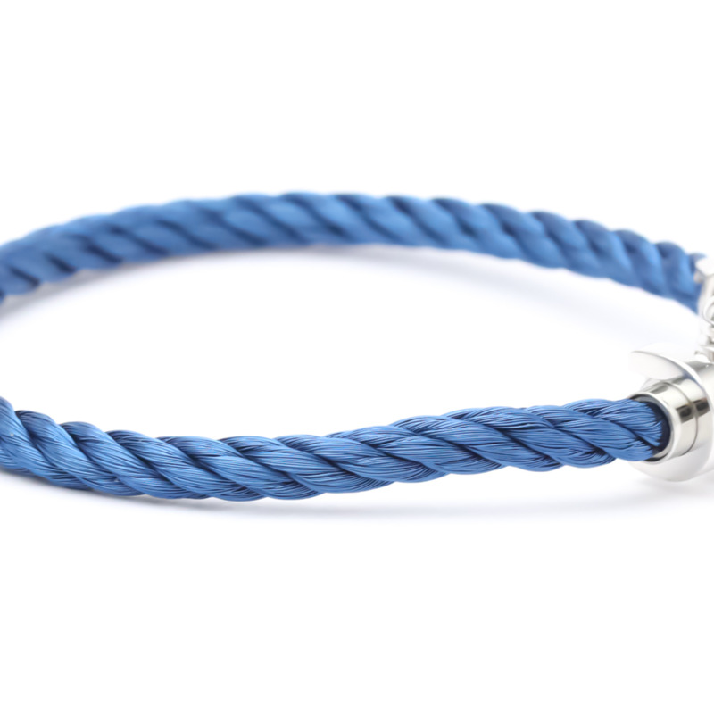 【日本直送】拋光 FRED Force 10 大號型號 #17 18K 白金鋼手鍊 BF553307-6