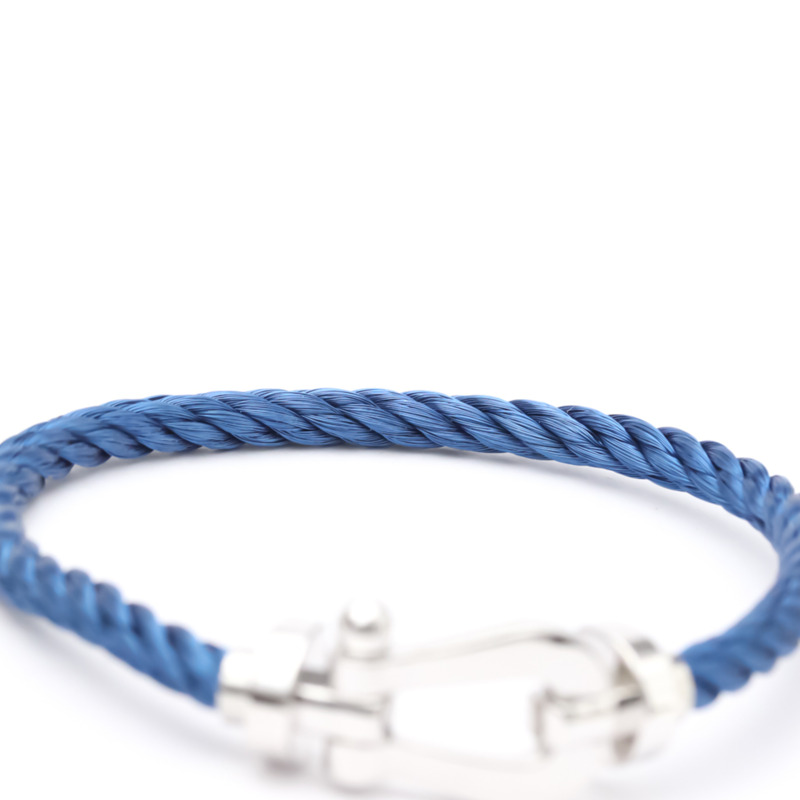 【日本直送】拋光 FRED Force 10 大號型號 #17 18K 白金鋼手鍊 BF553307-7