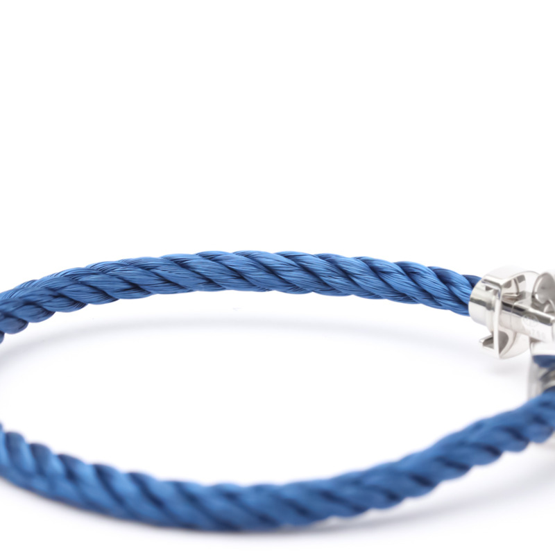 【日本直送】拋光 FRED Force 10 大號型號 #17 18K 白金鋼手鍊 BF553307-9