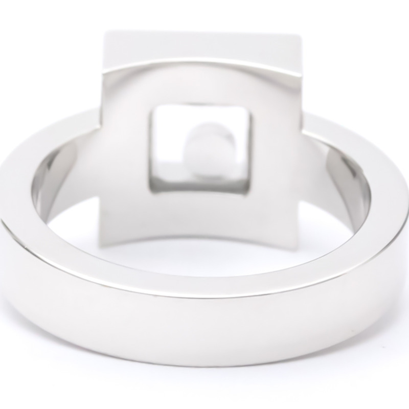 【日本直送】拋光 CHOPARD 快樂鑽石方形戒指 18K 白金 82/2938-20 BF553346-3