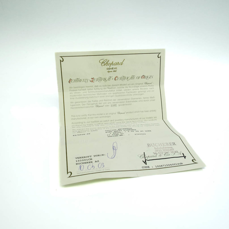 【日本直送】拋光 CHOPARD 快樂鑽石方形戒指 18K 白金 82/2938-20 BF553346-9