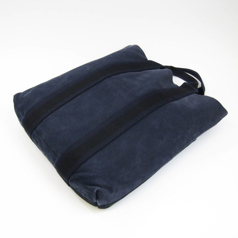 【日本直送】Hermes Fourre Tout Cabas 中性棉帆布托特包黑色，海軍藍-1