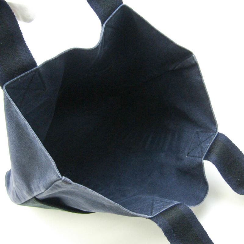 【日本直送】Hermes Fourre Tout Cabas 中性棉帆布托特包黑色，海軍藍-2