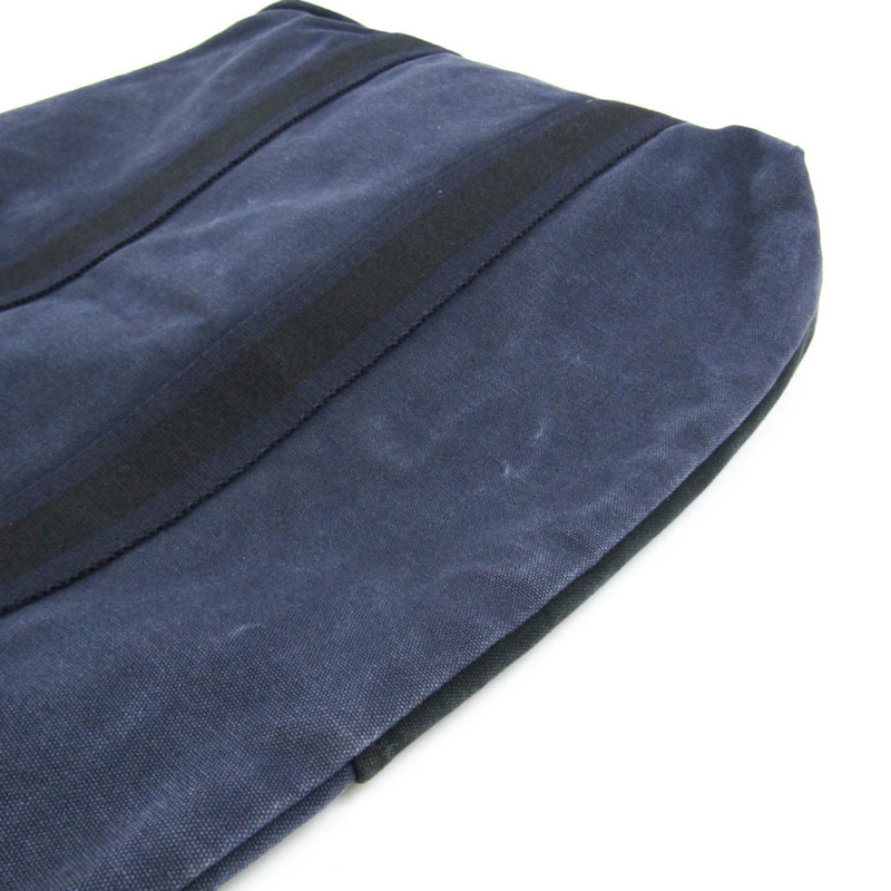 【日本直送】Hermes Fourre Tout Cabas 中性棉帆布托特包黑色，海軍藍-3