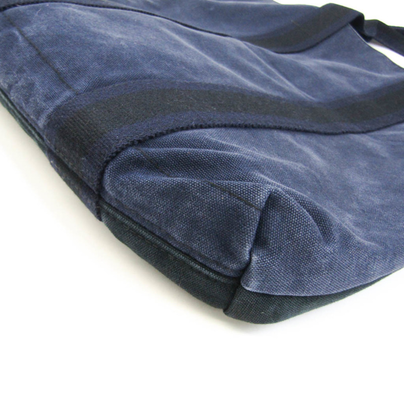 【日本直送】Hermes Fourre Tout Cabas 中性棉帆布托特包黑色，海軍藍-4