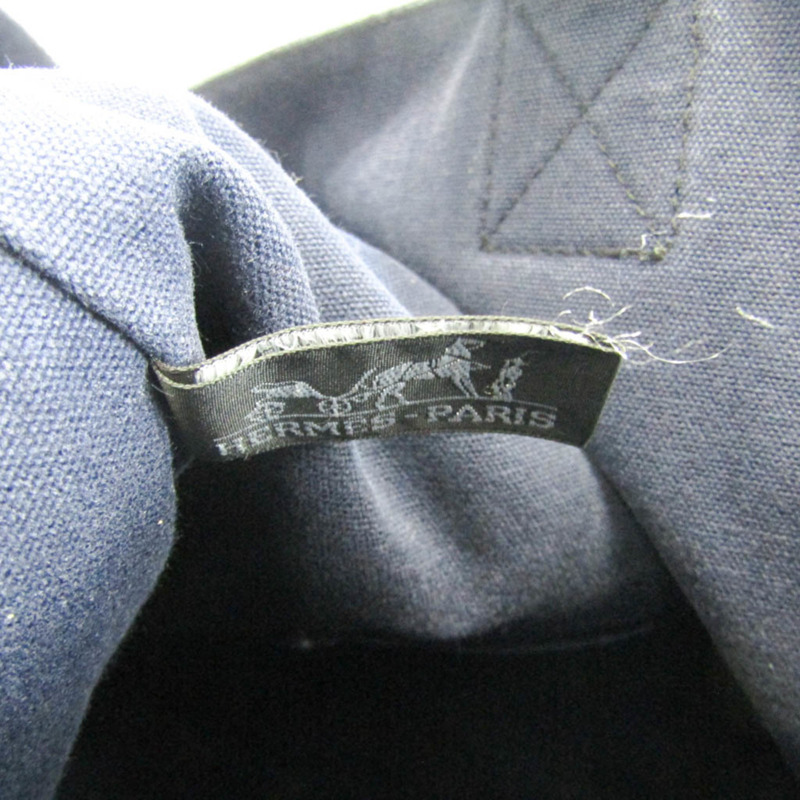 【日本直送】Hermes Fourre Tout Cabas 中性棉帆布托特包黑色，海軍藍-9