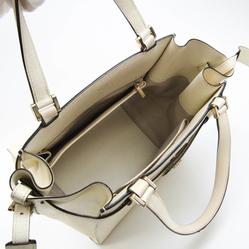 【日本直送】Valextra B-cube 男士，女士皮革手提包，單肩包 米白色-2