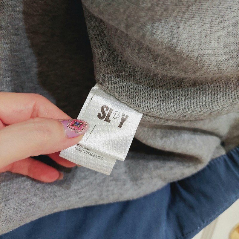 SLY 品牌 霧霾藍連帽厚舖棉背心-2