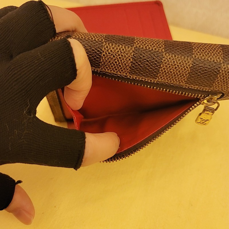 LV 棋盤格 曼哈頓短夾 金屬釦短夾-5