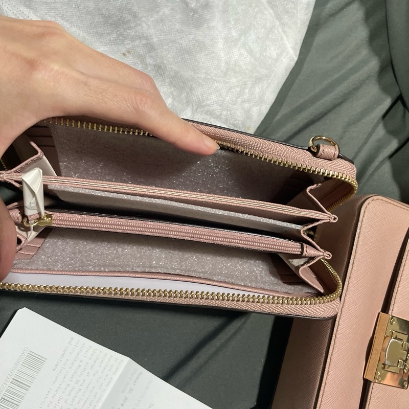 Michael Kors 乾燥玫瑰粉包包+長夾-5