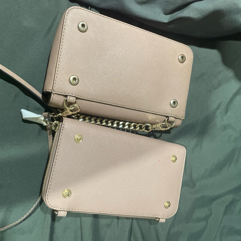 Michael Kors 乾燥玫瑰粉包包+長夾-10
