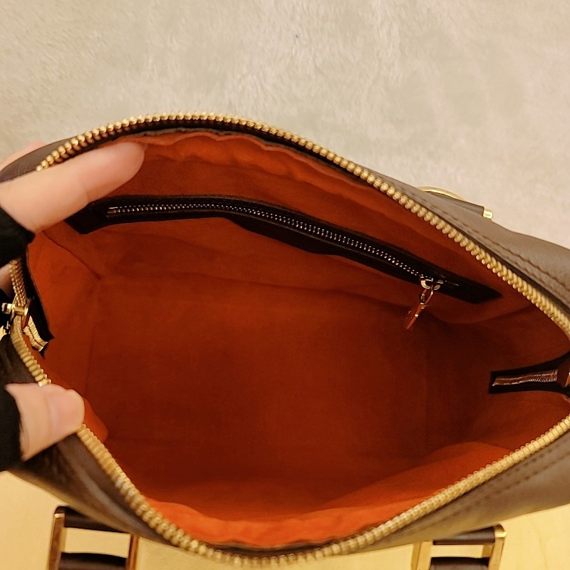 LV 棋盤格 巧克力豆腐包-7