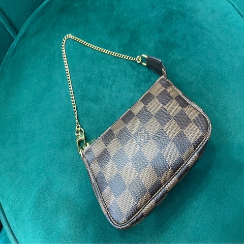 LV 棋盤格mini手提包