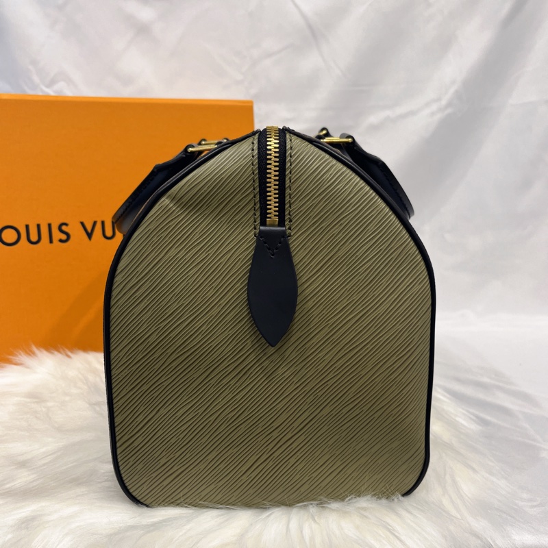 Louis Vuitton LV 限量款 山本寬齋 字紋拼EPI Speedy 30公分 波士頓包/手提包-7