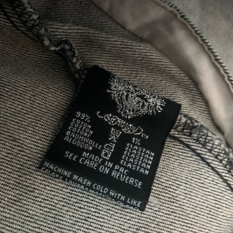 二手私物【Ed Hardy】全新附吊牌 丹寧牛仔 外套水鑽刺繡 微風廣場獨家引進品牌-4