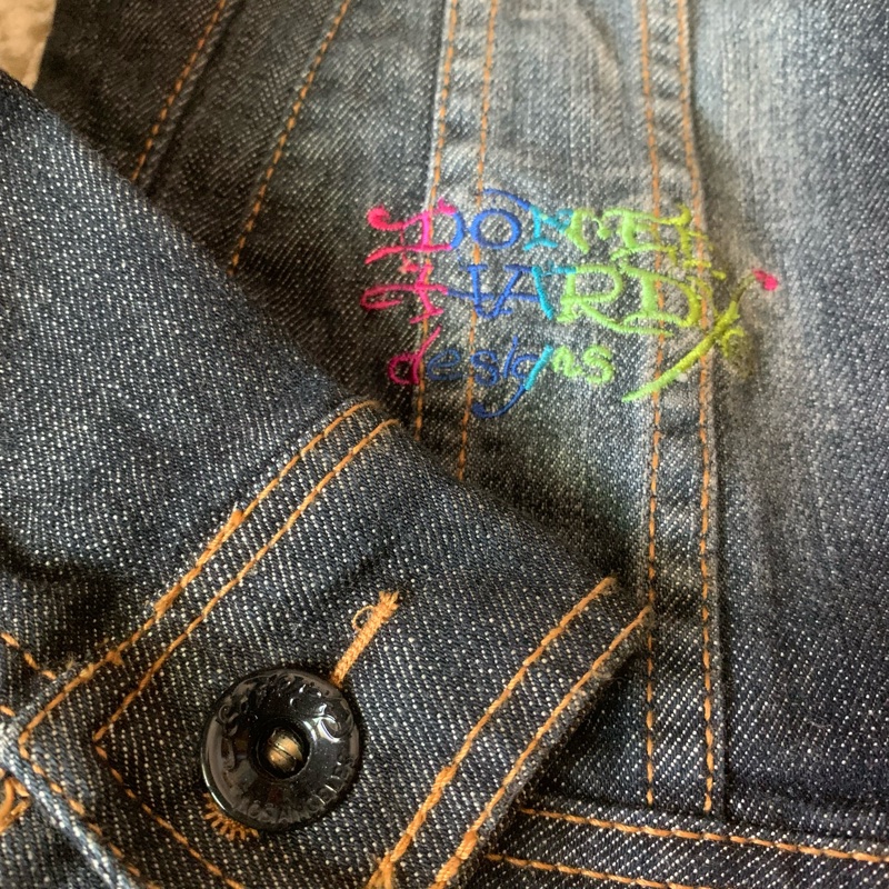 二手私物【Ed Hardy】全新附吊牌 丹寧牛仔 外套水鑽刺繡 微風廣場獨家引進品牌-8
