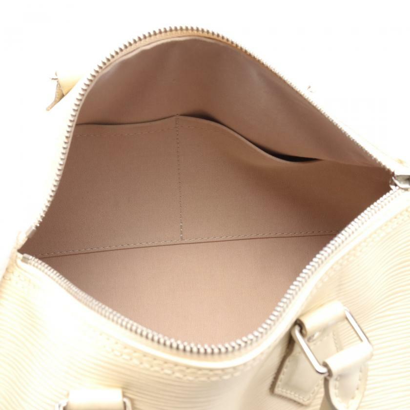 【日本直送】中古LOUIS VUITTON 9成新 Speedy25 水波紋Ivoire米白色 真皮手提包 米白色-2