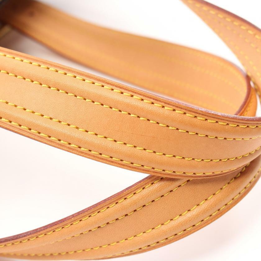 【日本直送】中古LOUIS VUITTON 9.5成新 Multiple Cite 老花手提包 PVC 真皮 棕色-4