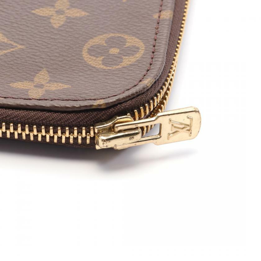 【日本直送】中古LOUIS VUITTON 9.5成新 Posh Document 老花 手包 PVC 棕色-4