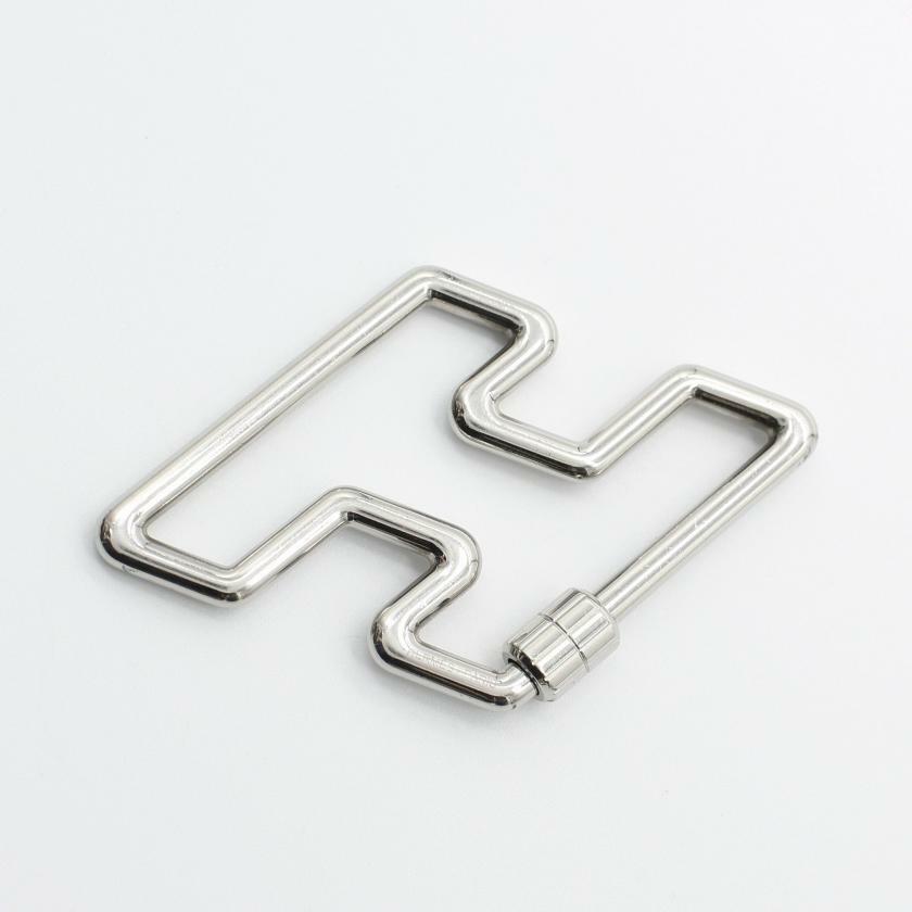 【日本直送】中古HERMES 9成新 H Too Speed 鑰匙環 銀色-0