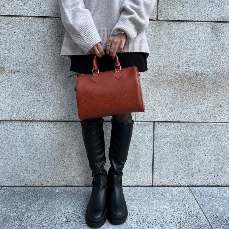 Louis Vuitton 焦糖色水波紋波士頓包-0