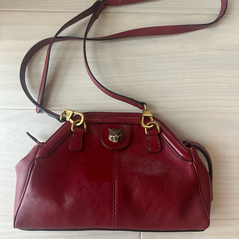 Gucci rebelle虎頭logo 肩背包-0