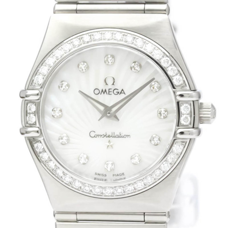 【日本直送】歐米茄星座鑽石 MOP 精鋼石英腕錶 111.15.26.60.55.001 BF553708-0