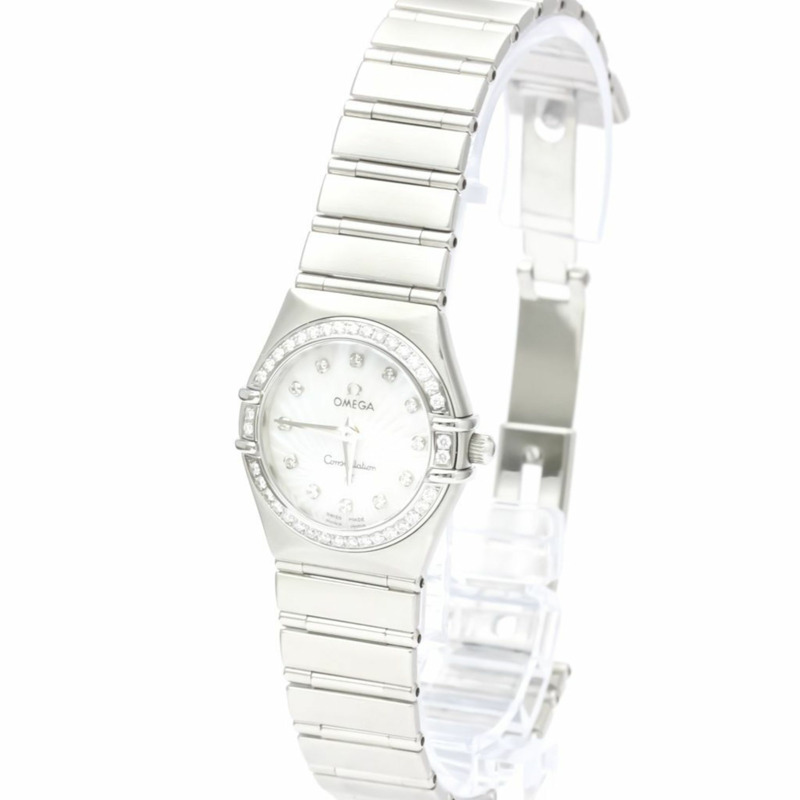 【日本直送】歐米茄星座鑽石 MOP 精鋼石英腕錶 111.15.26.60.55.001 BF553708-1