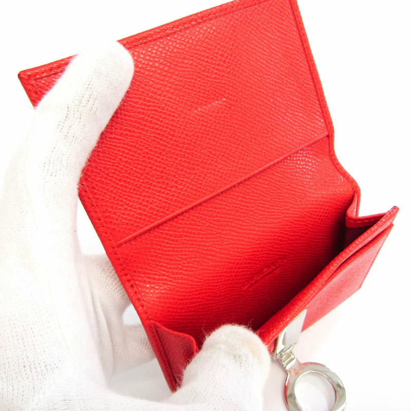 【日本直送】Bvlgari Bvlgari Bvlgari 30420 皮革名片夾 紅色-2
