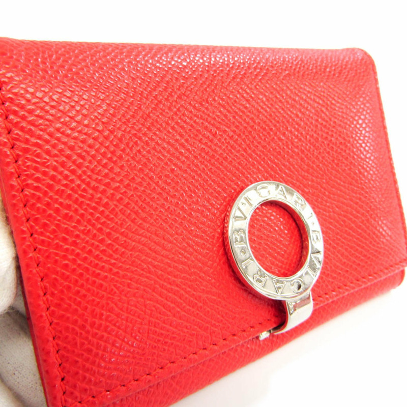 【日本直送】Bvlgari Bvlgari Bvlgari 30420 皮革名片夾 紅色-3