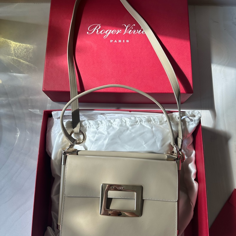 RV 米色氣質手提包 附背帶-0