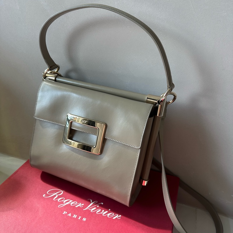 RV 米色氣質手提包 附背帶-6