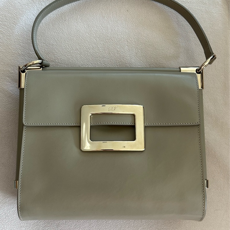 RV 米色氣質手提包 附背帶-9